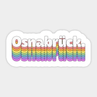 Osnabrück //\\ Retro Typography Apparel Sticker